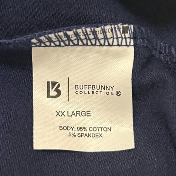 Buffbunny Sweatshirt Women's XXL Blue Cadi Cropped Long Sleeve Crewneck Pullover - Picture 10 of 16